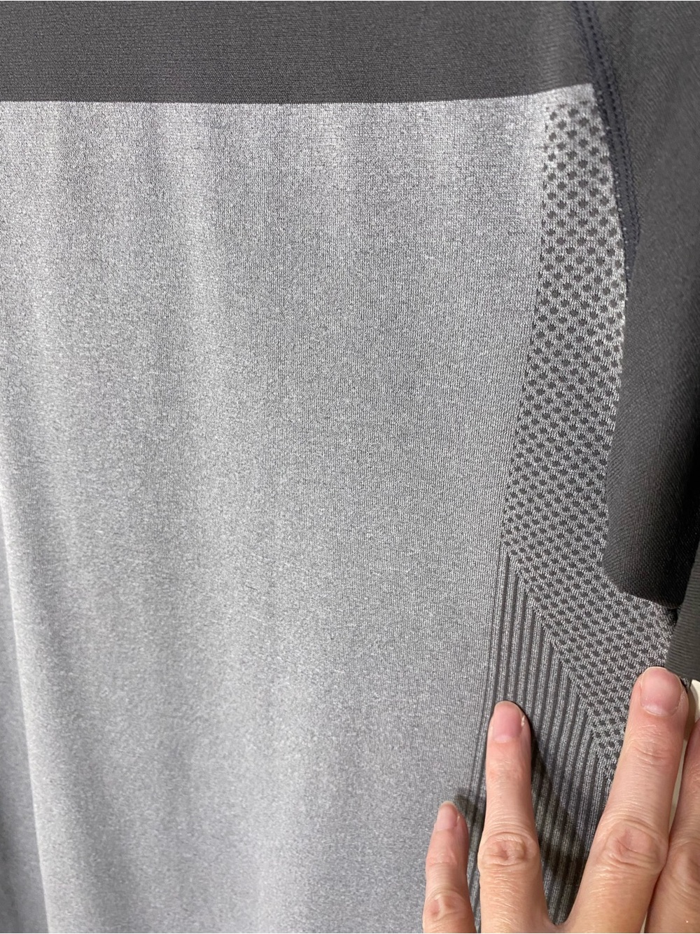 FL2 Athletic Lightweight Gray Colorblock Short Sleeve Shirt M - Picture 9 of 9